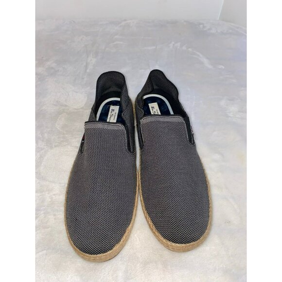 Ben Sherman Men's Slip-On Loafer Espadrilles Size 12 Black & Grey Canvas Comfort - Picture 3 of 6